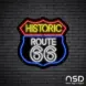 Route 66 Bar Neon Sign_Black Brick_Mockup_Black