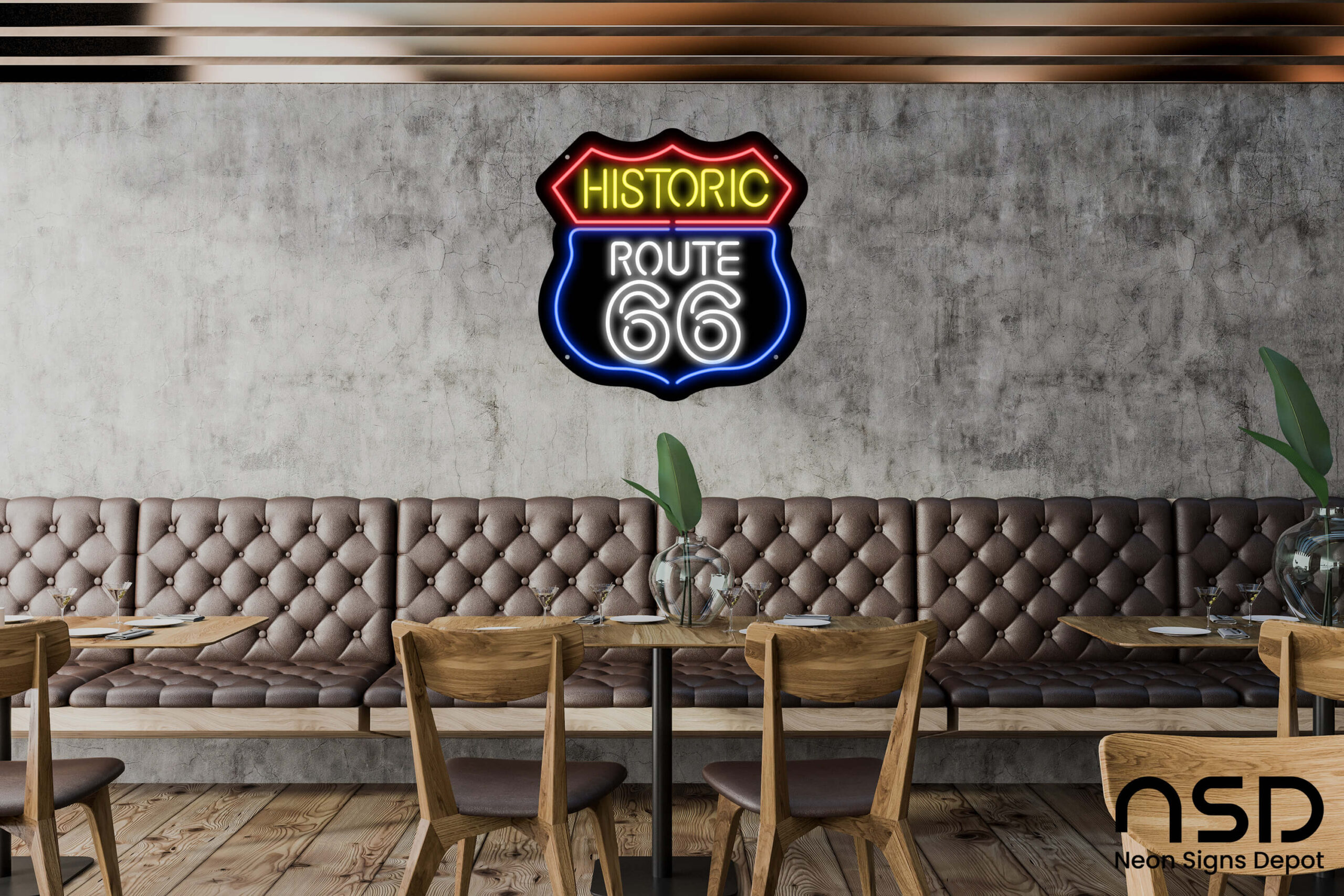 Route 66 Bar Neon Sign neon sign