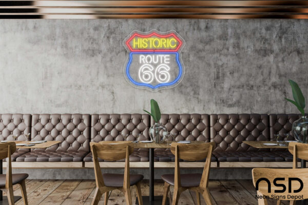 Route 66 Bar Neon Sign_Transparent_Mockup_Template01 Route 66 Bar Neon Sign_Transparent_Mockup_Template01