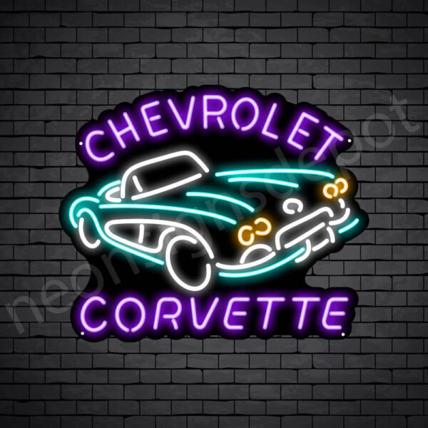 Chevy-Corvette-Neon-Bar-Sign-20x24-WS-B Chevy-Corvette-Neon-Bar-Sign-20x24-WS-B
