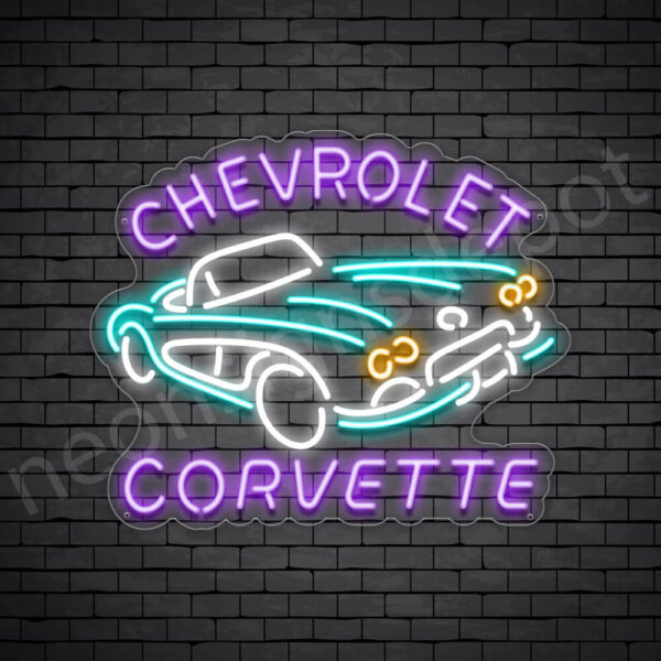 Chevy-Corvette-Neon-Bar-Sign-20x24-WS-C Chevy-Corvette-Neon-Bar-Sign-20x24-WS-C