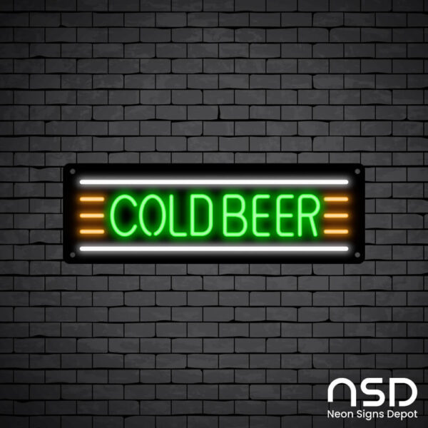 Cold Beer Neon Bar Sign_Black Brick_Mockup_Black Cold Beer Neon Bar Sign_Black Brick_Mockup_Black