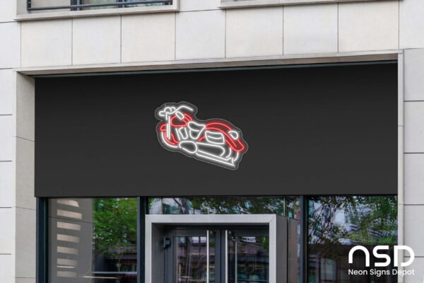 Motorcycle Red White Neon Bar Sign_Transparent_Mockup_Template02 Motorcycle Red White Neon Bar Sign_Transparent_Mockup_Template02
