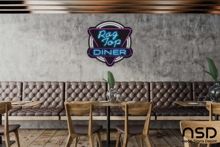 Rag Top Dinger Neon Bar Sign