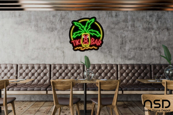 Tiki Bar Mask Neon Bar Sign Tiki Bar Mask Neon Bar Sign