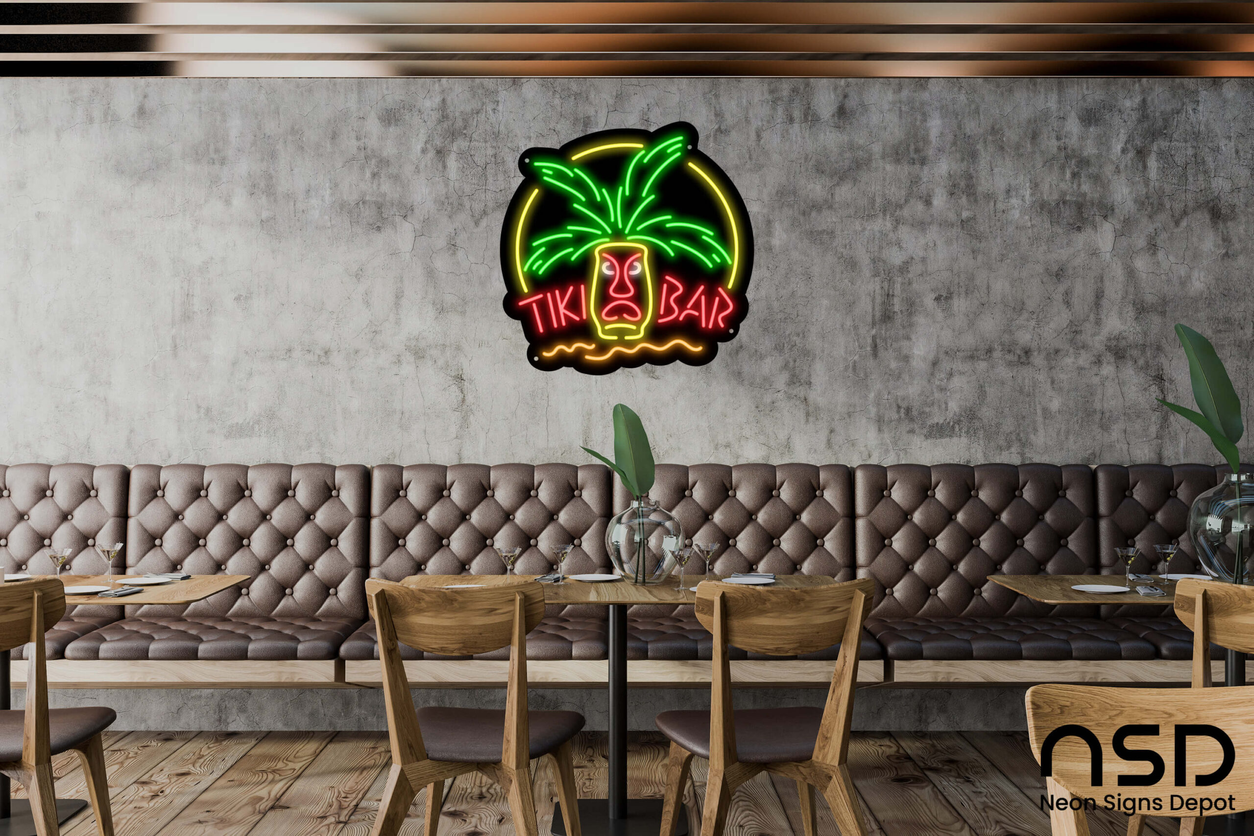 Tiki Bar Mask Neon Bar Sign neon sign
