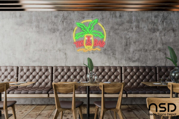 Tiki Bar Mask Neon Bar Sign_Transparent_Mockup_Template01 Tiki Bar Mask Neon Bar Sign_Transparent_Mockup_Template01