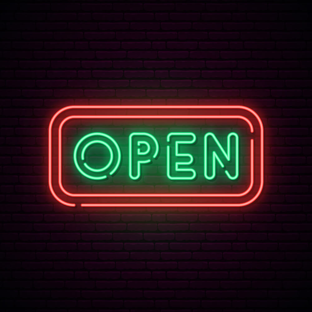 2OL Orizontal open sign - Neon Signs Depot