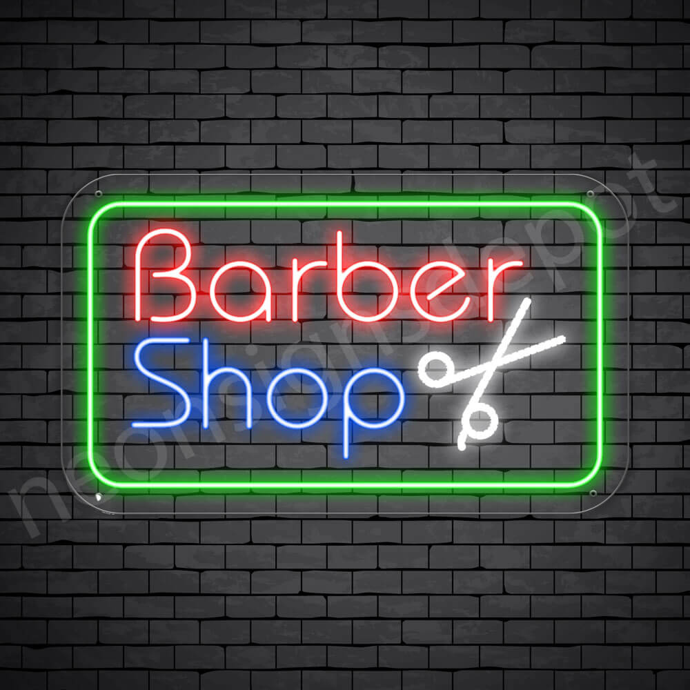 Barber Neon Sign Barbershop Cut - Neon Signs Depot