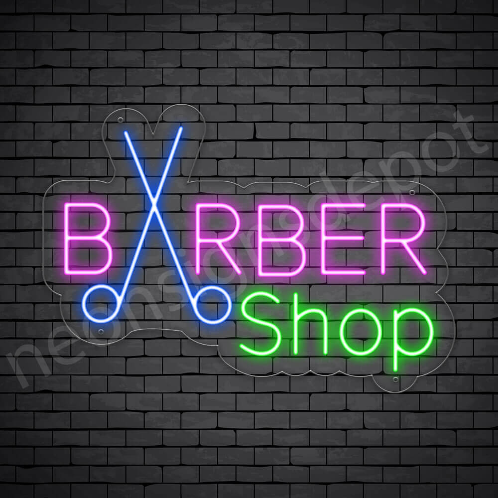 Barber Neon Sign Barbershop Cutter - Neon Signs Depot
