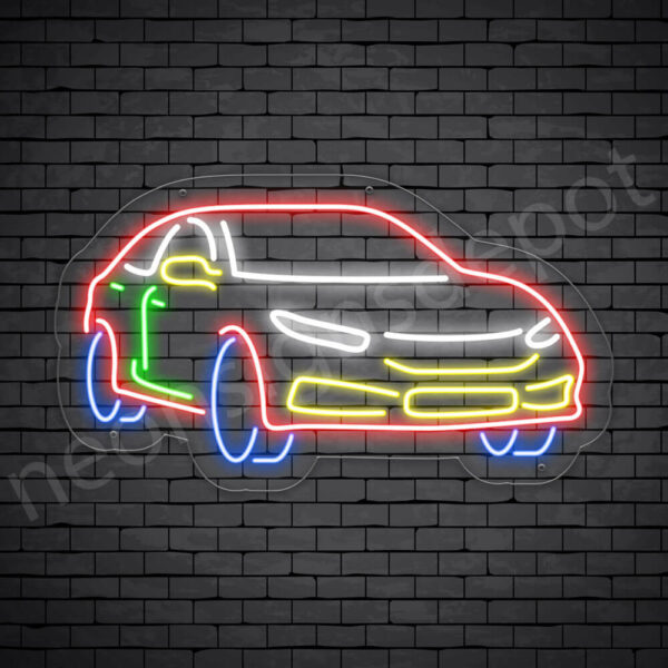 CAR-SIGNS-AUTOMOTIVE-CAR-17x30-WS-C Car Neon Sign AUTOMOTIVE CAR Transparent - 24x14