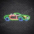 Car Neon Sign Fancy Car Transparent -24x9