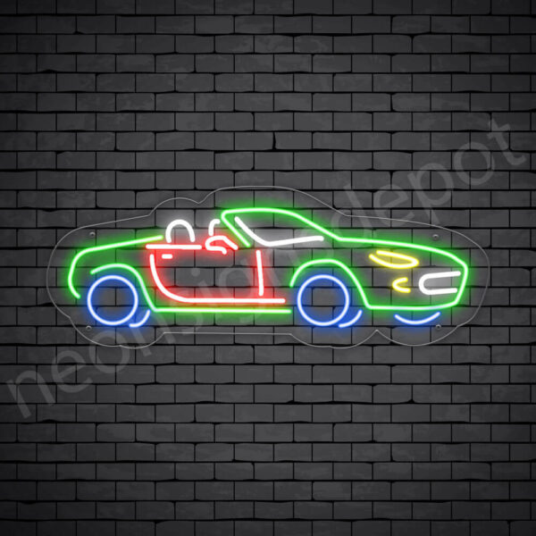 CAR-SIGNS-FANCY-CAR-11x30-WS-C Car Neon Sign Fancy Car Transparent -24x9