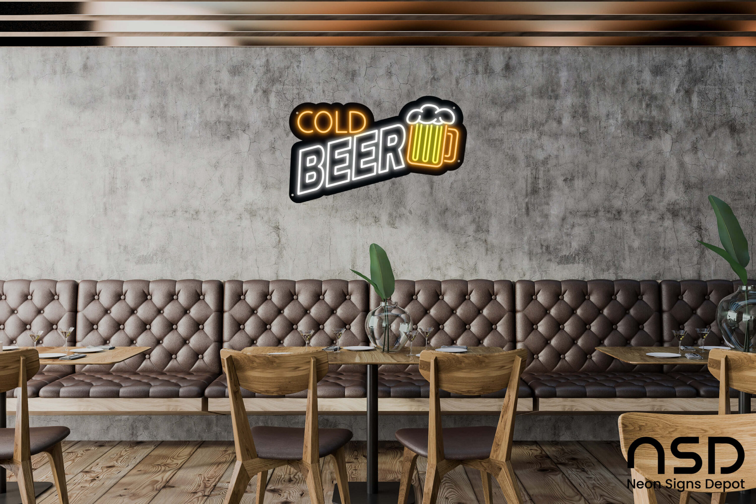 Cold Beer neon sign