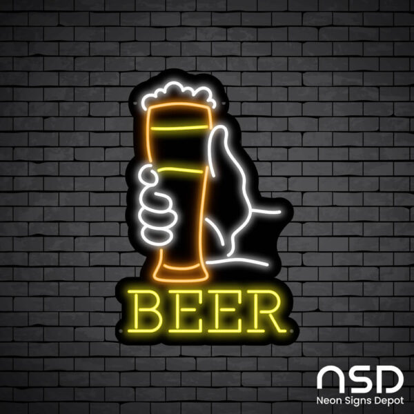 Long Glass Beer_Black Brick_Mockup_Black Long Glass Beer_Black Brick_Mockup_Black