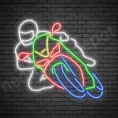 Motorcycle Neon Sign Bike Riders Style Transparent - 24x22