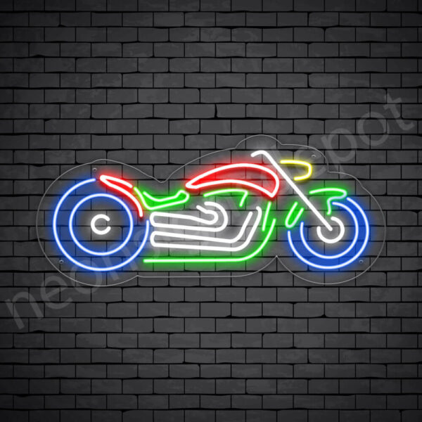 MOTORCYCLE-NEON-SIGN-Bike-Style-WS-C Motorcycle Neon Sign Bike Style Transparent - 24xx11