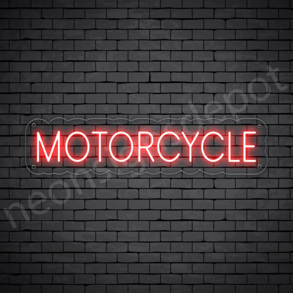 MOTORCYCLE-NEON-SIGN-Motor-Cycle-7x30-WS-C Motorcycle Neon Sign Motor Cycle Transparent - 24x6