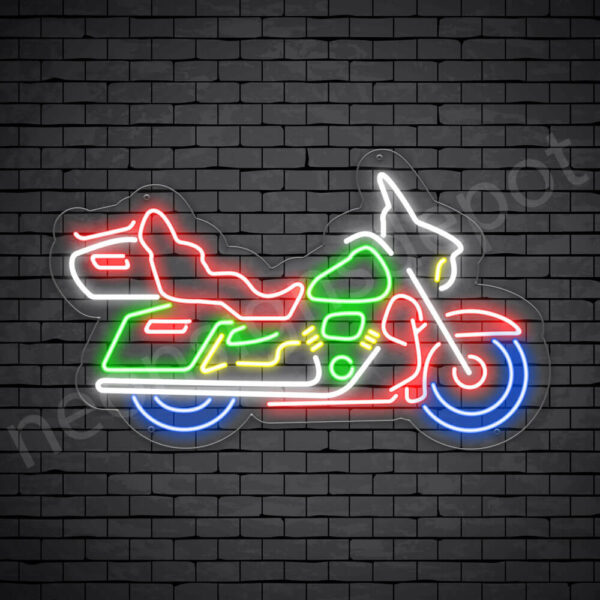 MOTORCYCLE-NEON-SIGN-Motor-Riders-Big-Bike-18x30-WS-C Motorcycle Neon Sign Motor Riders Big Bike Transparent - 24x14