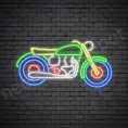 Motorcycle Neon Sign Motor Old Transparent - 24x13
