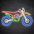 Motorcycle Neon Sign Bike Transparent - 24x15