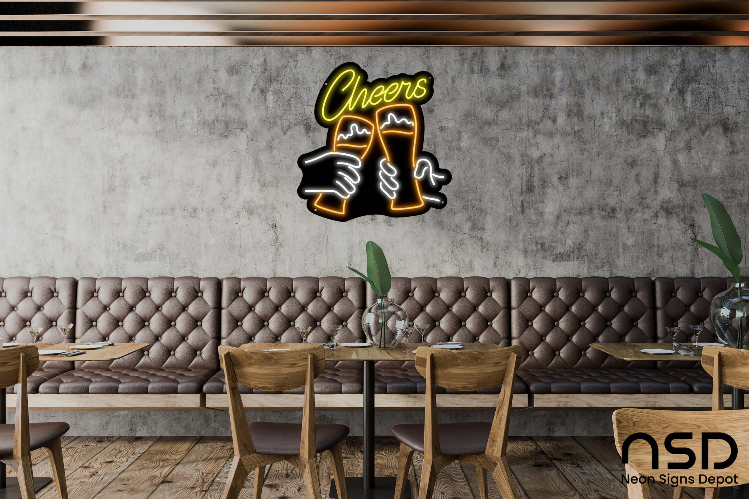 Cheers neon sign
