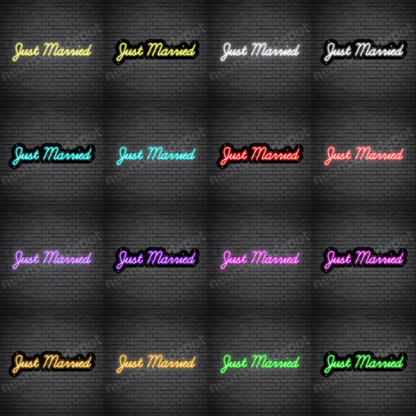 Just Married Neon Sign Just Married Neon Sign