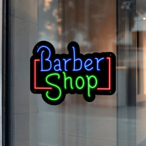 Barber Neon Sign Open Barbershop