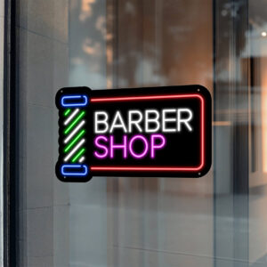Barber Neon Sign Barbershop Pole