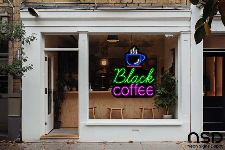 Coffee Neon Sign Black Coffee neon sign