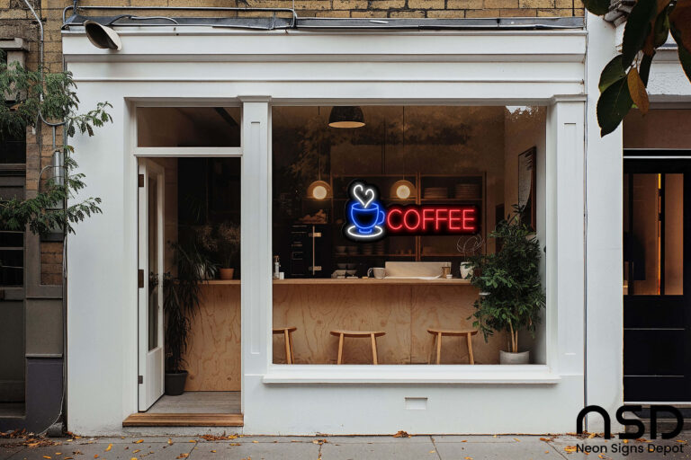 Coffee Neon Sign Coffee Heart neon sign