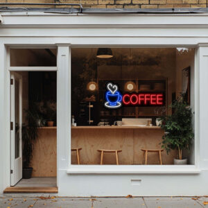 Coffee Neon Sign Coffee Heart