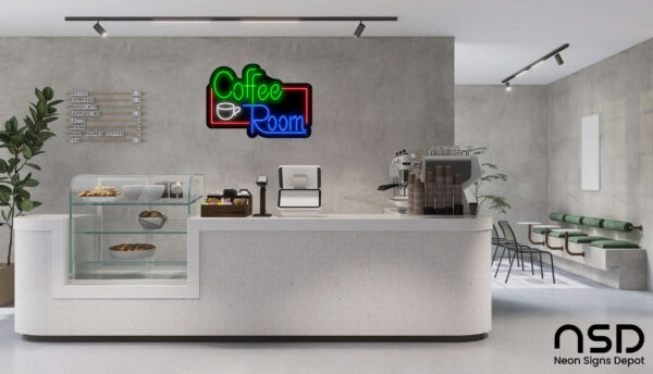 Coffee Neon Sign Coffee Room_Black_Mockup_Template01 Coffee Neon Sign Coffee Room_Black_Mockup_Template01