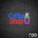 Coffee Neon Sign Coffee Shop_Black Brick_Mockup_Transparent