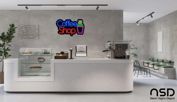 Coffee Neon Sign Coffee Shop_Black_Mockup_Template01 Coffee Neon Sign Coffee Shop_Black_Mockup_Template01