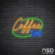 Coffee Neon Sign Coffee Time_Black Brick_Mockup_Transparent
