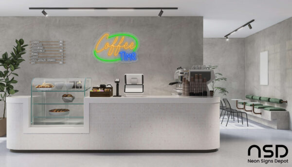 Coffee Neon Sign Coffee Time_Transparent_Mockup_Template01 Coffee Neon Sign Coffee Time_Transparent_Mockup_Template01