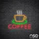 Coffee Neon Sign Coffee_Black Brick_Mockup_Transparent