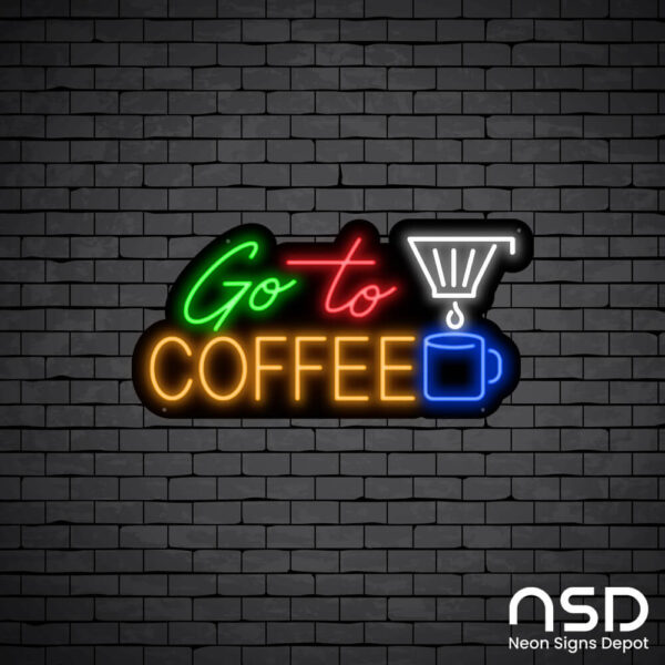 Coffee Neon Sign Go To Coffee_Black Brick_Mockup_Black Coffee Neon Sign Go To Coffee_Black Brick_Mockup_Black