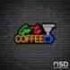 Coffee Neon Sign Go To Coffee_Black Brick_Mockup_Black