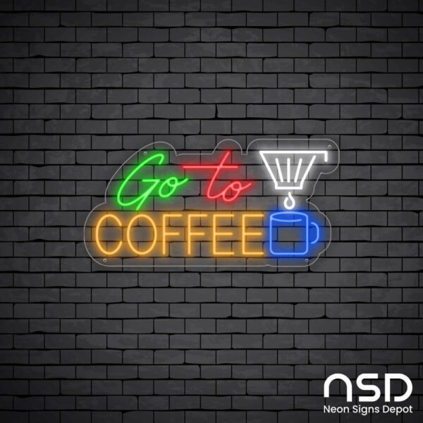 Coffee Neon Sign Go To Coffee_Black Brick_Mockup_Transparent Coffee Neon Sign Go To Coffee_Black Brick_Mockup_Transparent