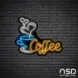 Coffee Neon Sign Sweet Coffee_Black Brick_Mockup_Black