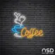 Coffee Neon Sign Sweet Coffee_Black Brick_Mockup_Transparent