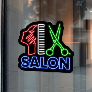 Hair Salon Neon Sign Hair Salon Women Scissor & Comb