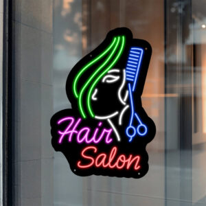Hair Salon Neon Sign Hair Salon Women Long Hair