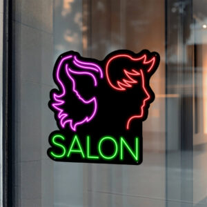 Hair Salon Neon Sign Men & Women Salon