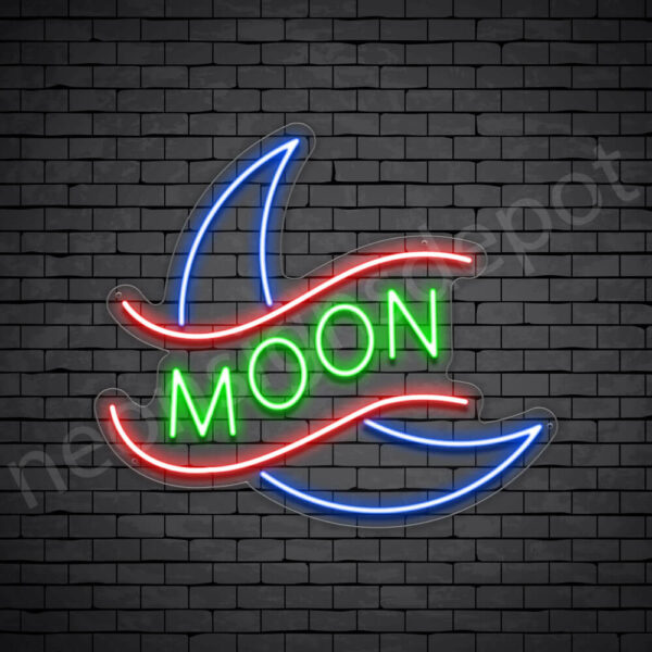 Crescent-Moon-Neon-Sign-21x24-WS-C Crescent Moon Neon Sign - transparent