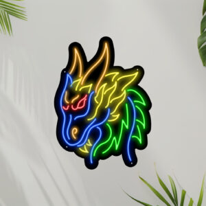 Barbarian Dragon Neon Sign
