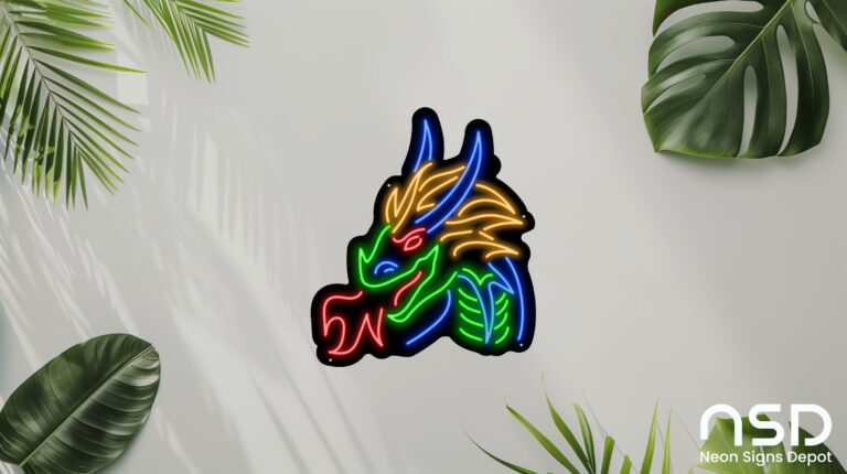 Dark King Dragon Neon Sign