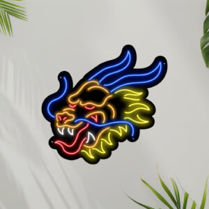 Dragon Blue Pyre Neon Sign